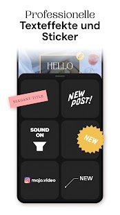 Mojo: Reels und Video Captions Bildschirmfoto