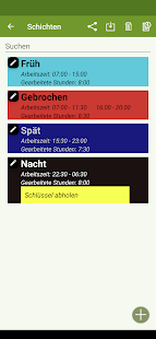 Schicht  Kalender - FlexR Bildschirmfoto