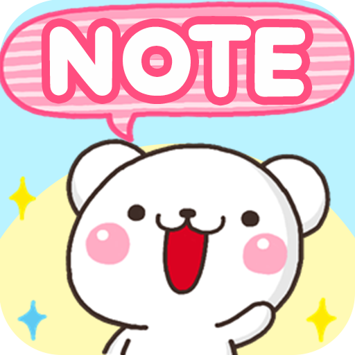 Sticky Note White Bear  Icon