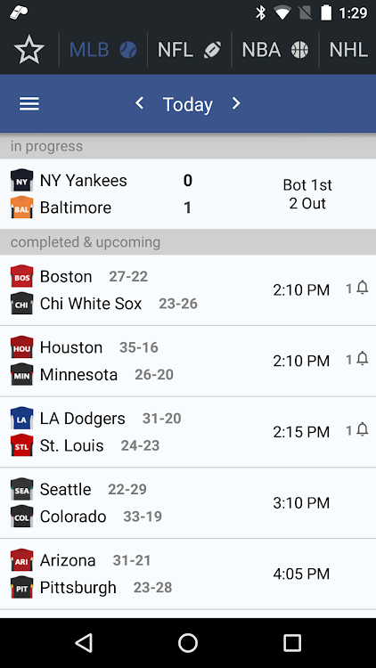 Sports Alerts - live scores - 2.37.1 - (Android)