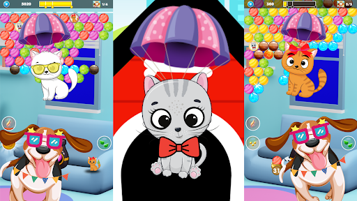 Dogs vs Cats Pets Bubble Pop Screen 2