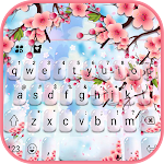 Cover Image of Download Pink Glass Sakura Keyboard The  APK
