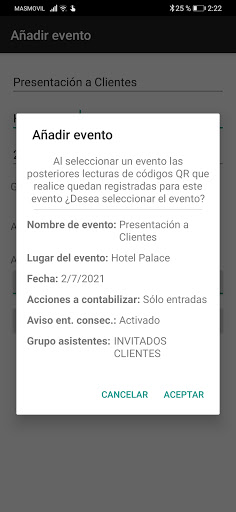 QRacceso: Control de acceso QR Screen 3