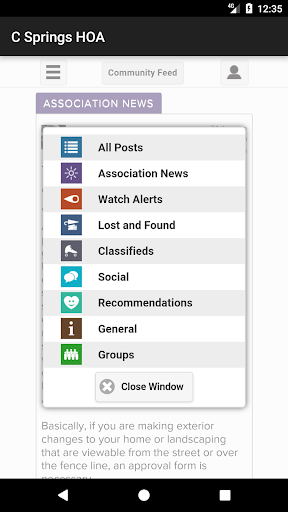 Android application Canyon Springs HOA screenshort