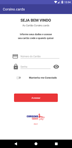 Android application Cartão Corsino.cards screenshort