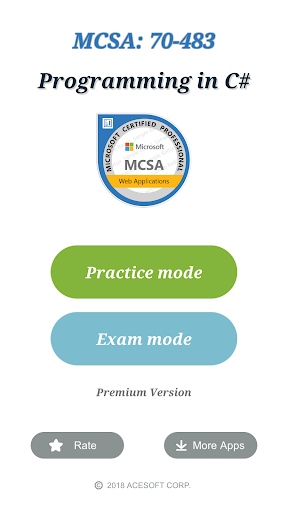 Android application MCSA: Web Applications 70-483 screenshort