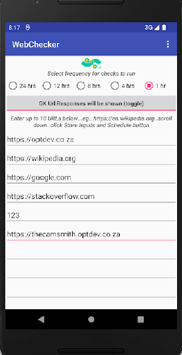 Web Checker Screen 3