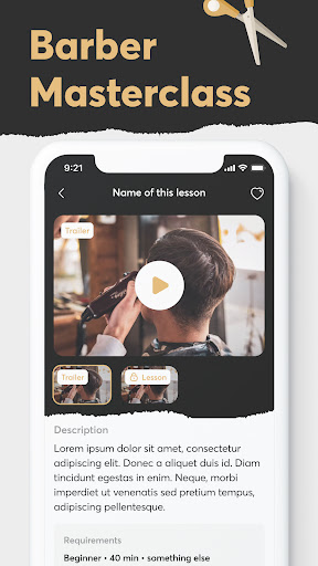 Haircut lessons Bludoy School Screen 3