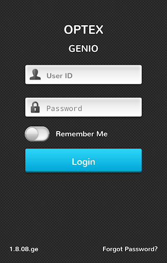 Android application OPTEX GENIO screenshort