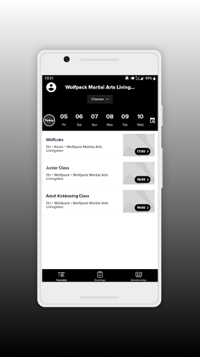 Android application Wolfpack Martial Arts screenshort