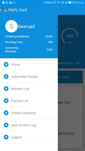 PMPL Broadband Staff App Screen 2