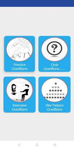 Android application Java Quiz and Programming screenshort