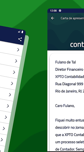 Carta de apresentação exemplos Screen 2