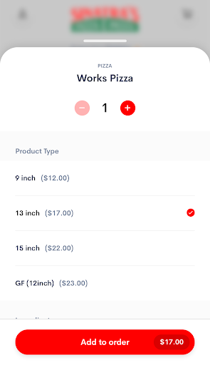 Sinatras Pizza & Pasta Screen 2
