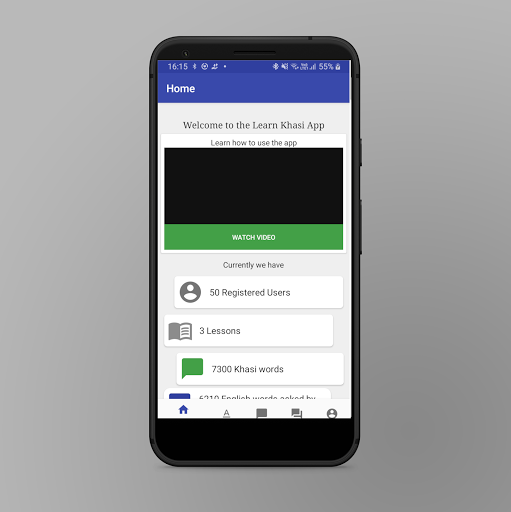 Android application Learn Khasi screenshort