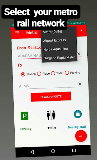 Android application Delhi Metro Traveller screenshort