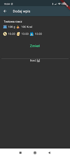 Android application Kcal Counter screenshort