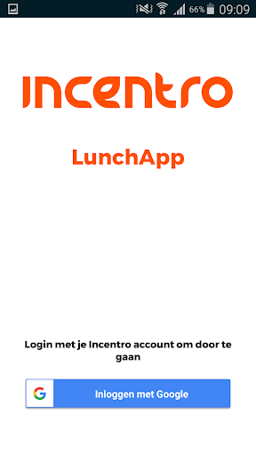 Android application Incentro LunchApp screenshort