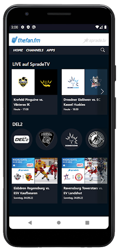 Android application thefan.fm screenshort