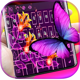 「Butterfly and flowers Keyboard」圖示圖片