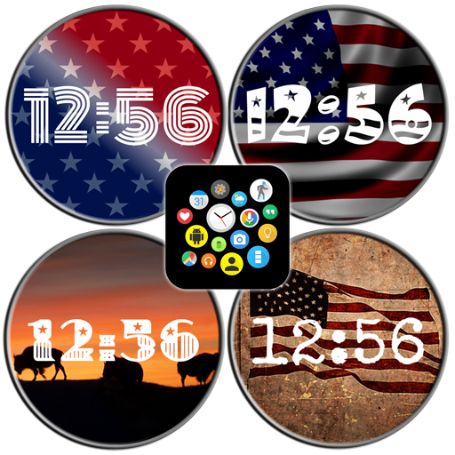 USA Flags watchface theme pack 4.05 Icon