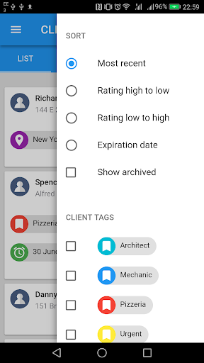 ClientiApp - Client management Screen 3