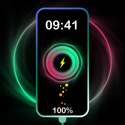 Battery Charging Screen 3D Logo