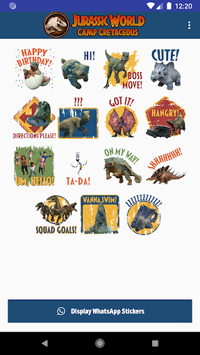 Android application JW: Camp Cretaceous Stickers screenshort