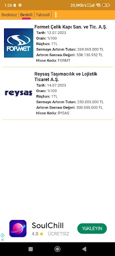 Sermaye Artırımı Screen 3
