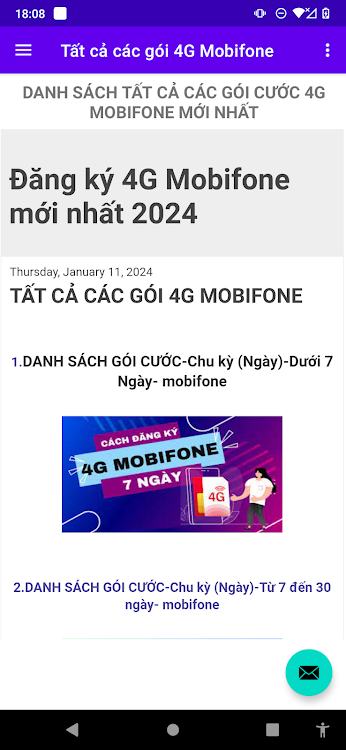 Đăng ký 4G Mobifone 2024 - 1.0 - (Android)