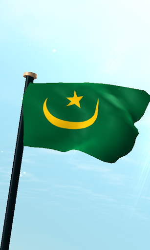 Android application Mauritania Flag 3D Wallpaper screenshort