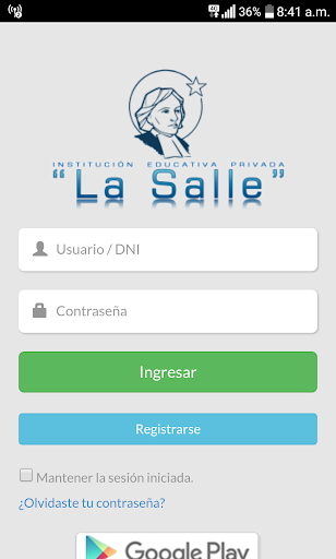 Android application La Salle SoftSchool screenshort