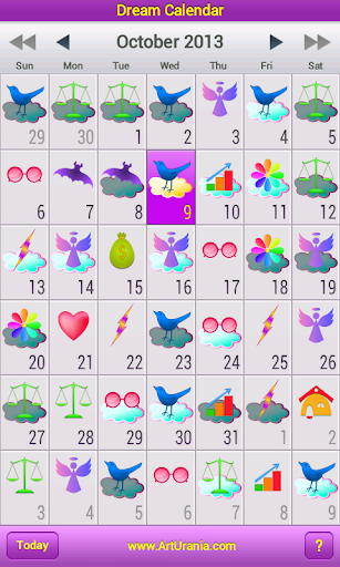 Android application Dream Calendar screenshort
