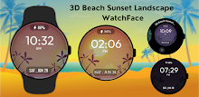 3D Beach Sunset LandscapeWatch APK