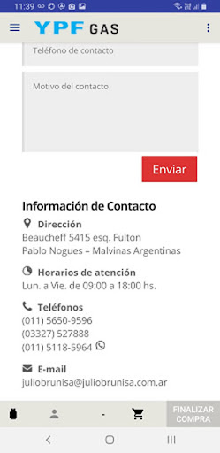 YPF GAS JULIO BRUNI SA Screen 2