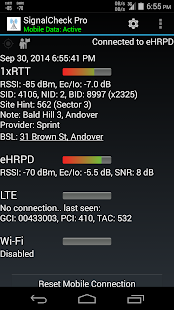 SignalCheck Pro Captura de tela