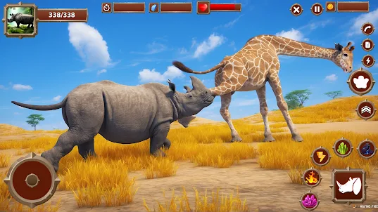 Virtual Wild Rhino Family Sim