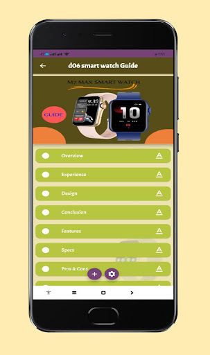 Android application d06 smart watch Guide screenshort