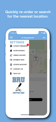 Android application Bru Coffee Bar screenshort