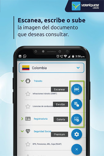 Android application Verifíquese Cédula screenshort
