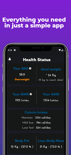 FitBud: BMR & BMI Calculator Screen 2