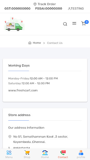 Freshcart App Screen 3