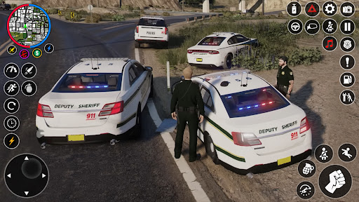 Android application US Police Car Chase Game screenshort
