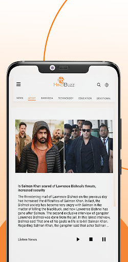 Android application Hindbuzz screenshort