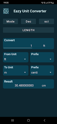 Android application Easy Unit Converter screenshort