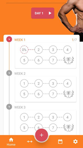 Android application Six Pack in 28 Days Abs Home screenshort
