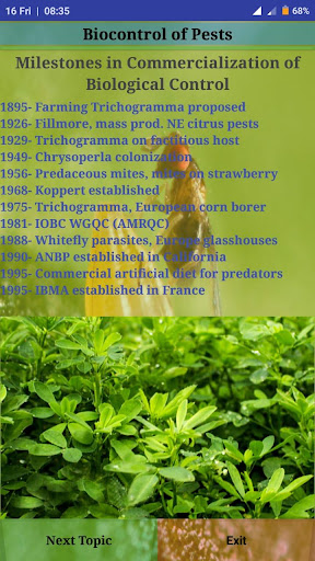 Biocontrol of pests Screen 2