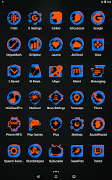 Cracked Blue and Orange Icon Pack Free