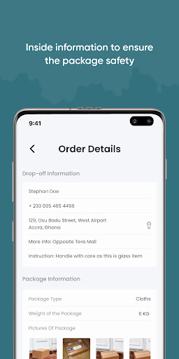 Tevio-Courier:Pickup & Deliver Screen 3