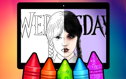Wednesday Addams Coloring